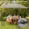 thumbnail image 5 of Yescom 10x10Ft Gazebo Top Replacement 2 Tier PU Water Resistance Outdoor Canopy Cover Patio Garden Outdoor Party Gray, 5 of 9