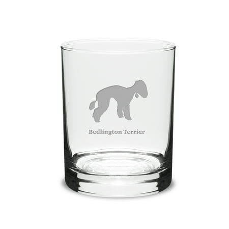 

Bedlington Terrier Deep Etched 14 oz Classic Double Old Fashion Glass