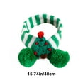 thumbnail image 3 of SCNOR Pet Christmas Scarf for Small Dogs & Cats, Knitted Cotton Adjustable Holiday Scarf, Cozy Festive Decoration for Pets Up to 10 lbs, 3 of 6