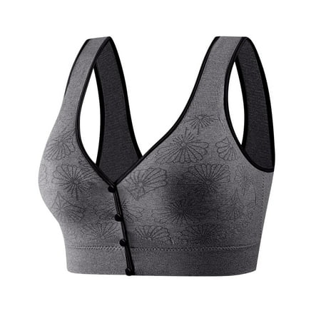 GENGING Women Clearance Women s Summer Without Steel Ring Bralette for women 2027 Fixed Cup Large Size Bralette for women Style Front Buckle Bra