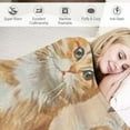 thumbnail image 3 of BCIIG Orange Cat Blanket for Couch,Bed,Sofa, Soft Cozy Orange Cat Throw Blanket for All Season Orange Cat Decor Orange Cat Gift, Flannel Plush Blanket Lightweight Comfy for Adult Kids   60x80in, 3 of 6