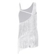thumbnail image 3 of Mufeng Vêtements de Danse Latine Rumba pour Grandes Filles Justaucorps de Jazz Moderne Compétition Samba Tango Robe de Danse à Franges Blanc 16, 3 of 6