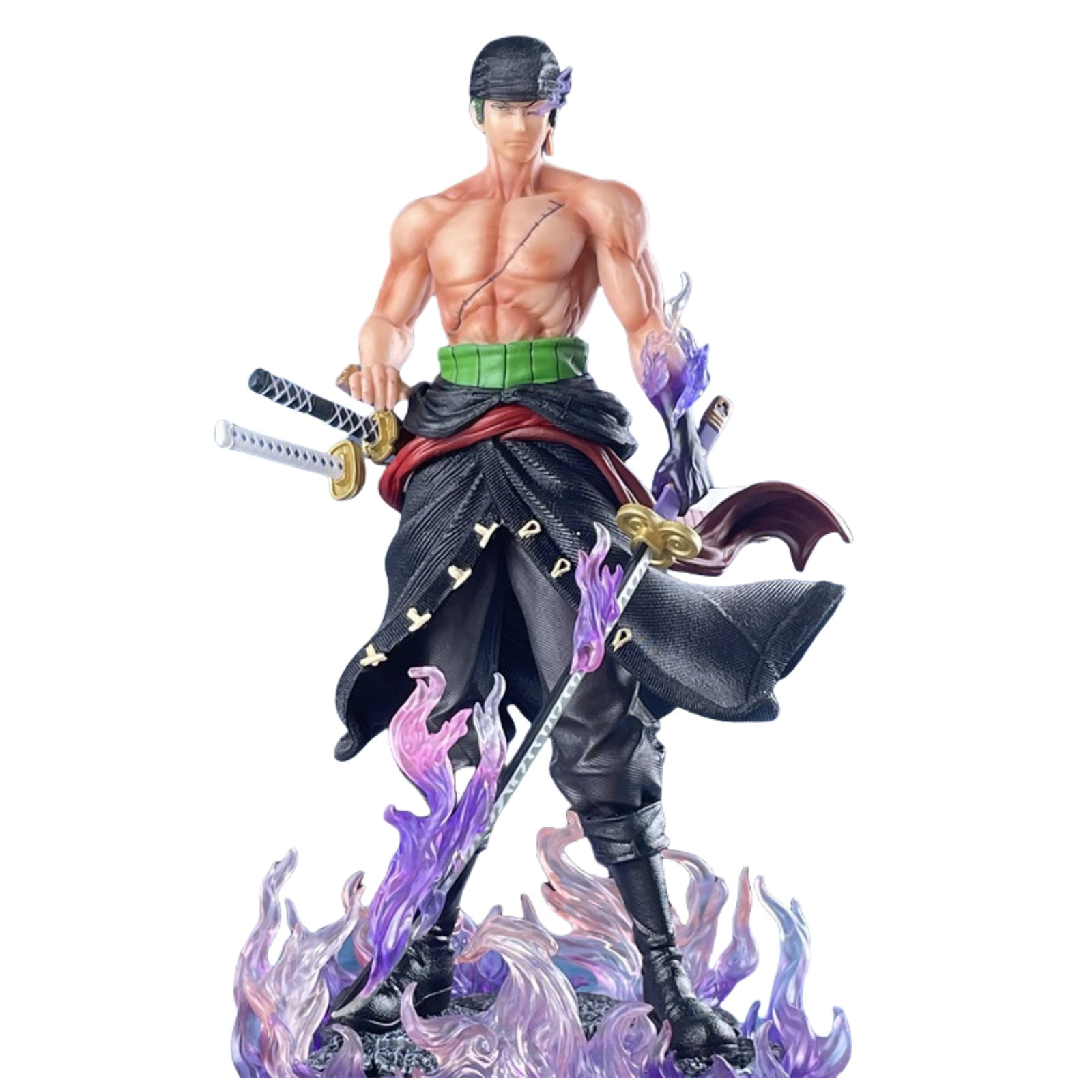 Dxuioz Anime Action PVC Figure Enma Roronoa Zoro Figure Character Model Ornaments Statue Collection Desktop Decoration Gift Creative