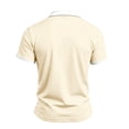 thumbnail image 5 of OIOLOYJM Mens Golf Shirts Short Sleeve Mesh Contrast Collar Casual Quick Dry Breathable Polo Shirts Trendy Business Gym Collared Clothes Beige 3XL, 5 of 6