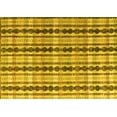 thumbnail image 1 of Ahgly Company Machine Washable Indoor Rectangle Abstract Yellow Modern Area Rugs, 8' x 10', 1 of 4