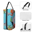 thumbnail image 3 of Goofa Tropical Jungle Flamingo Printed Toiletry Bag with Handle,Large Capacity Travel Makeup Cosmetic Bag for Women, Carry on Airport Airline Compliant Bag, 3 of 9