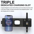 thumbnail image 2 of Cargador inalámbrico magnético 3 en 1 para Apple Watch Airpods 15w, cargador rápido plegable portátil transparente, 2 of 5