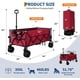 thumbnail image 2 of Garvee Carros Wagons Plegables Extralargos 54 x 29 x 42", Ruedas Todo Terreno, Portavasos, Rojo, 2 of 8