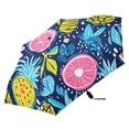 thumbnail image 4 of Compact Sun Umbrella Windproof Travel Umbrellas for Rain Strong Portable UV Protection Vibrant Tropical Pineapple Orange, 4 of 8