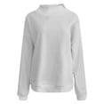 thumbnail image 1 of Chandail en Molleton Décontracté pour Femmes, Coupe Ample Confortable, Col Rond, Gris m, Chandail à Col Roulé, Manches Longues, Mode Automne 2025, 1 of 3