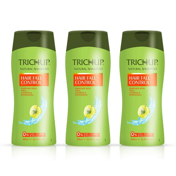 Minister Gnaven kvælende Trichup Hair Fall Control Herbal Hair Shampoo (200 ml x 3) (Pack of 3) -  Walmart.com