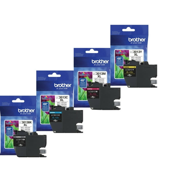 Brother Lc3013 Bk C M Y High Yield Ink Cartridge Set 400 Yield Walmart Com Walmart Com