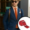 thumbnail image 2 of Wweixi Men'S Skinny Tie Thin Slim Solid Formal Knitted Necktie, 2 of 9