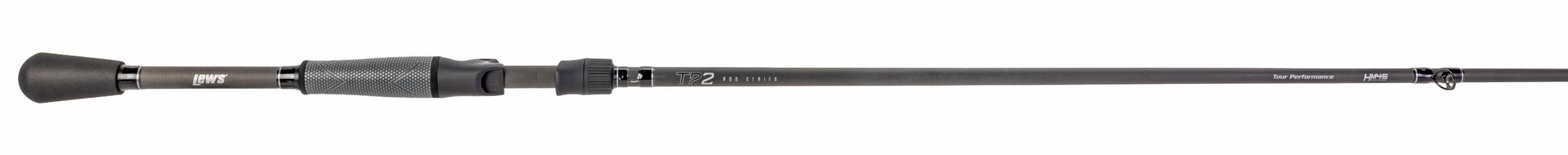Lew’s TP2 Casting Fishing Rod, All-Purpose Model, 7-Foot, 2-Piece HM45 Graphite Rod with Medium Power and Fast Action, Winn Dri-Tac Split-Grip, SoftTouch Reel Seat, Black/Gray