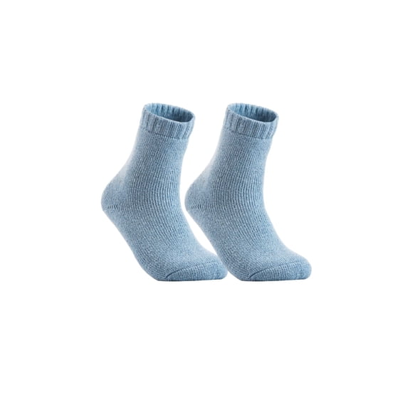 2 Pairs High Performance Men's Wool Socks, Breathable, Lightweight Moisture Wicking Crew Socks as Hiking and Running Socks One Size LK02(Blue)