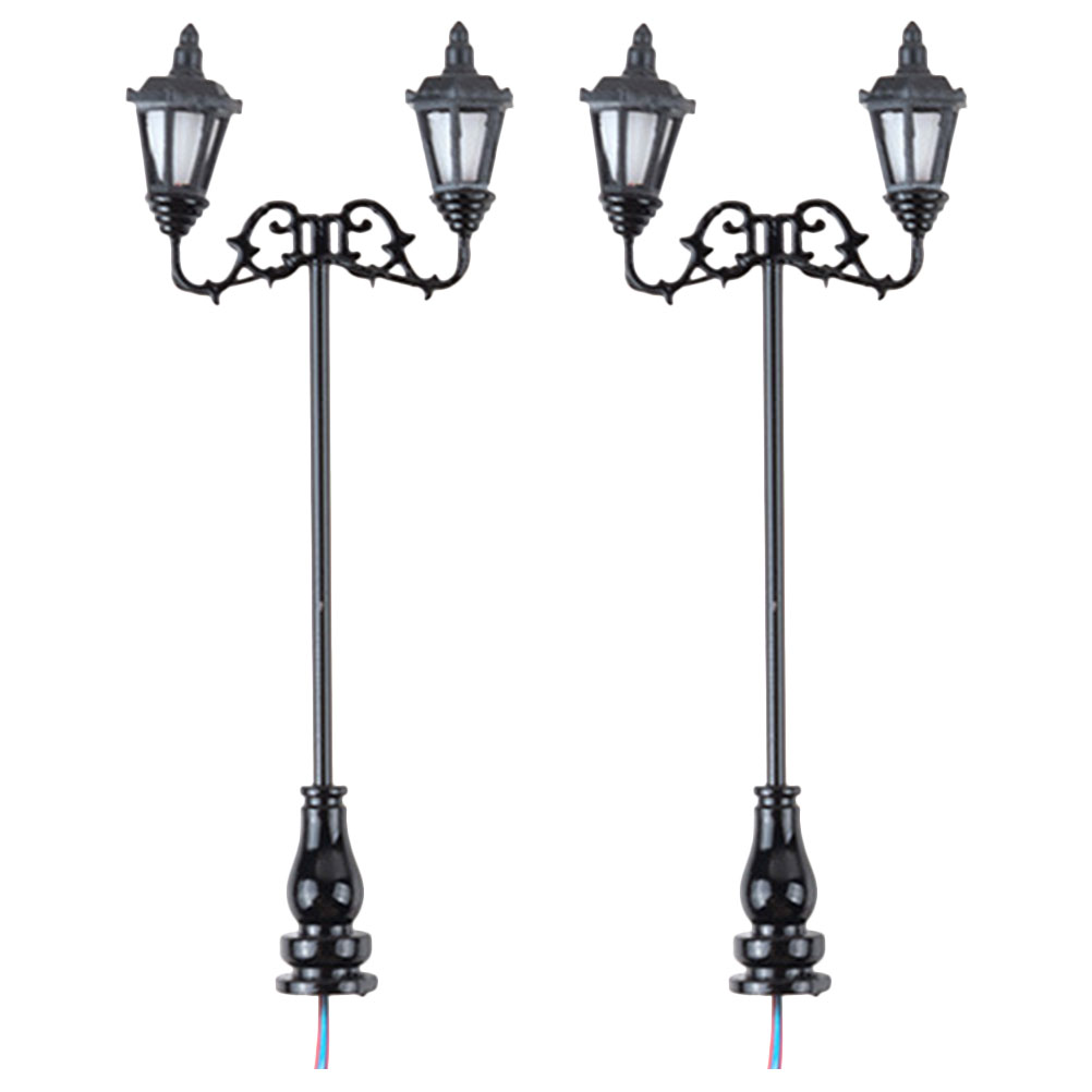Homemaxs 2pcs Diy Sand Table Yard Lights Street Light Models