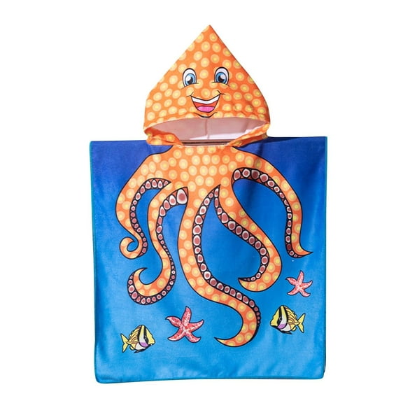 Xixinqiwan Kids Hooded Bath Towel,Toddler Bath Towel Girls Boys Swim Cover-ups for Ages 1 to 7 Kids Pool Towels Quick Dry Lightweight Soft Microfiber Poncho 24 x 47 Inch