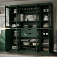 thumbnail image 4 of Palace Imports 100% Solid Wood Kitchen Pantry Storage Cabinet with Solid, Clear Glass Doors, Adjustable Shelves and 2-Drawers, Green, 4 of 6