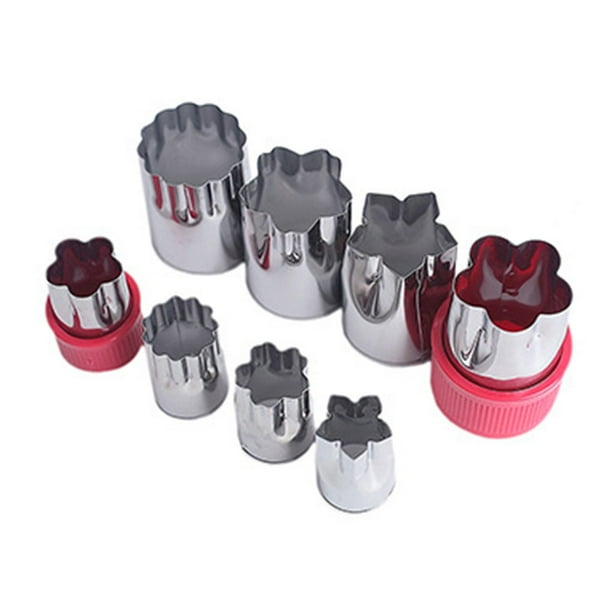Toystoory 8 unids/set molde para galletas reemplazo portátil lavable hogar panadería galleta fruta vegetal rebanador molde Color al azar Herramientas y accesorios para hornear