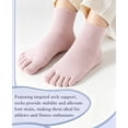 thumbnail image 5 of 6 Pairs Toe Socks For Men Cotton Athletic Running with Massage Grips Toe Socks for Women, 5 of 7