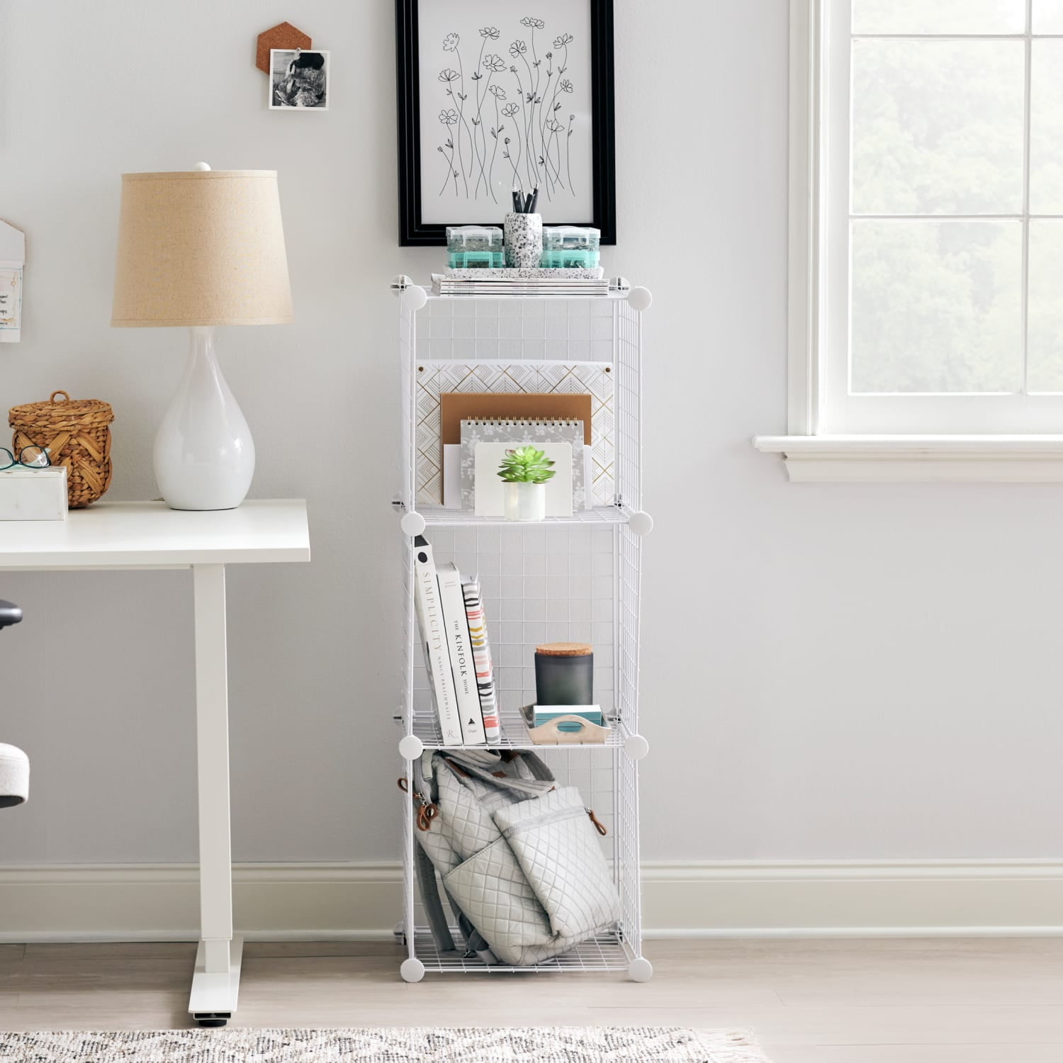 Rubbermaid 3-Piece Stackable Modular Storage Cube Set, White