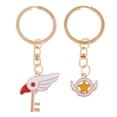 thumbnail image 1 of 2pcs Llavero con Colgante de Pájaro/Gato Metálico de para Mujer Chica , Brids, se describe, 1 of 8