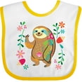 thumbnail image 3 of Inktastic Sloth Cute for Girls Girls Baby Bib, 3 of 4