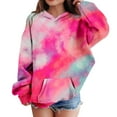 thumbnail image 6 of Mercatoo Teen Girls Cute Tie Dye Hoodies Fleece Warm Oversized Pullover Sweatshirts Kids Gradient Color Cotton Hoodie Clothes, 6 of 8