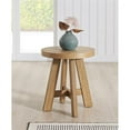 Martin Svensson Home BoHo Round Wood End Side Table in Natural Prairie ...
