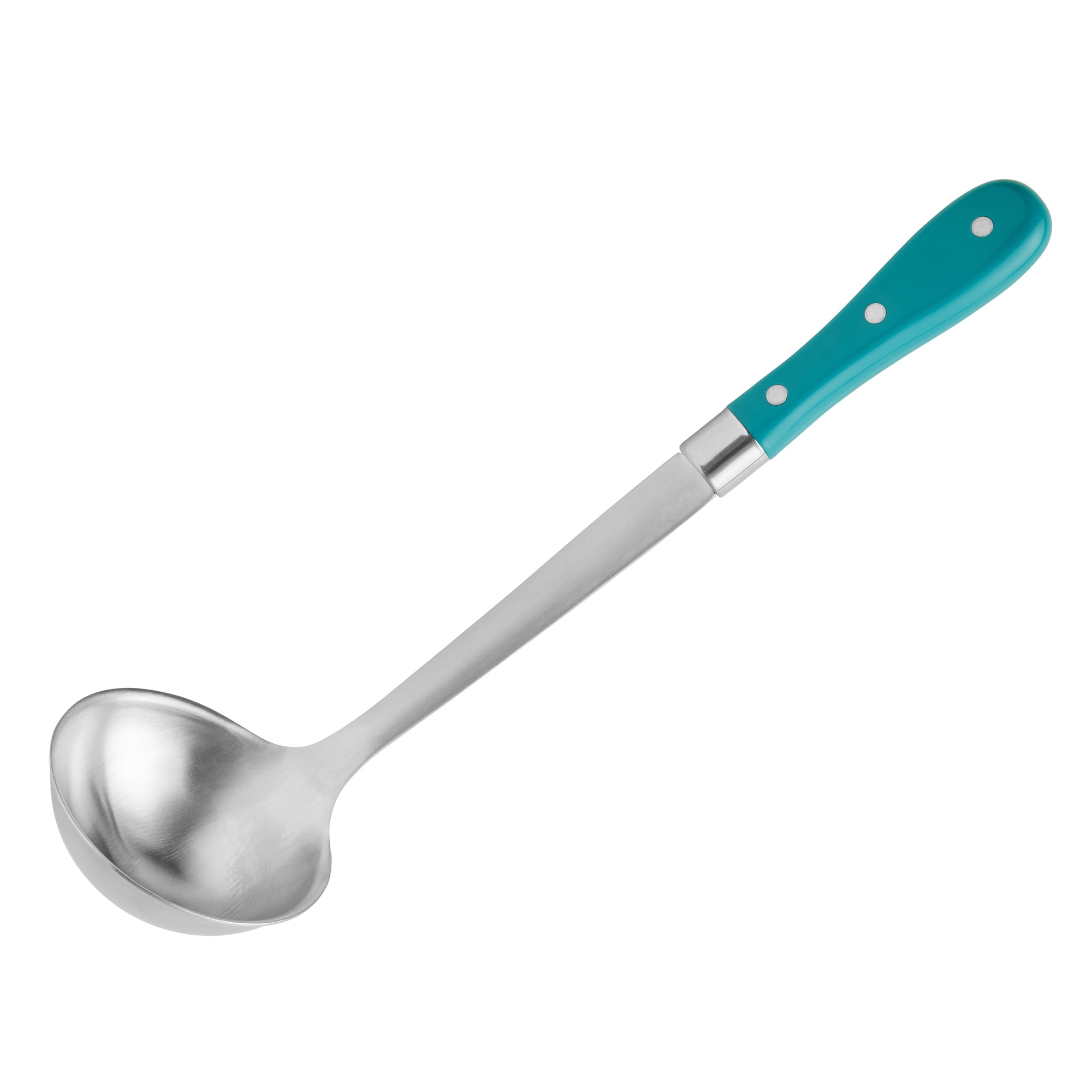 The Pioneer Woman Frontier Collection Stainless Steel Serving Ladle, Silver/Teal