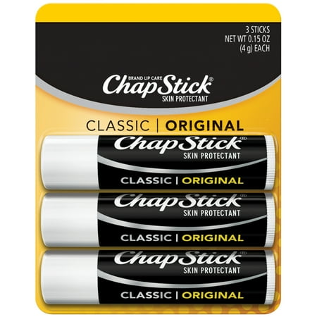 Chap Stick Classic Lip Balm Tube, Original Flavor, 0.15 oz Ea, 3 Count
