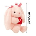 thumbnail image 5 of Bunny Stuffed Animal with LoveHeart, 13.7In Rabbit Stuffed Plush Toy, Cute Soft Plushie Pillow, Great Birthday Christmas Valentine's Day Gifts for Kids Boys Girls, Cozy Hugging Toy, 5 of 7