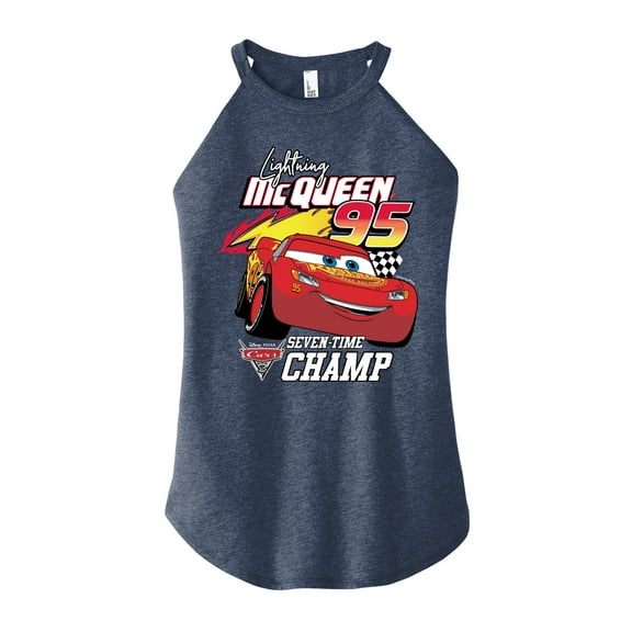 Disney Cars - Lightning McQueen Seven-Time Champ - Juniors High Neck Tank Top