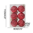 thumbnail image 5 of KOYPTL 6PCS 1.57In Christmas Ball Ornaments Set for Tree,Shatterproof Woven Hanging Bulbs Pendants for Christmas Tree Porch Lawn Yard Holiday Decorations for Xmas Birthday Home Party Supplies, 5 of 5