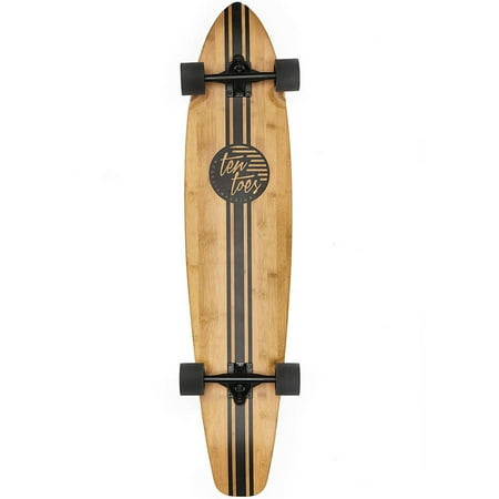 - Ten Toes ZED Bamboo Longboard Skateboard Cruiser, 44