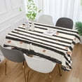 thumbnail image 2 of Yayeee Tablecloths 60" x 120" Rectangle Wrinkle Resistant Party Table Cover, Black Stripes, 2 of 8