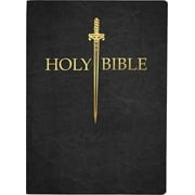 King James Version Sword Bible: KJV Sword Bible, Large Print, Black Genuine Leather, Thumb Index : (Red Letter, Premium Cowhide, 1611 Version) (Hardcover)