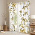 thumbnail image 3 of Manfei Kawaii Princess Bow Curtains Pack of 2 (42x84 Each), Cartoon Yellow Bow-tie Curtains Blackout, Fairy Tale Ribbon Style Bedroom Curtains, Window Curtains Bedroom Decor, 3 of 6