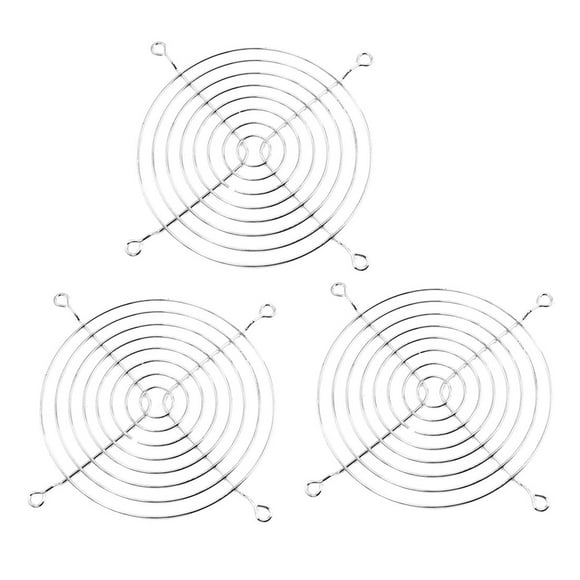 3 x Rejilla de Protección de Alambre Metálico para Ventilador de Caja de Computadora de 120 x 120mm