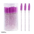 thumbnail image 1 of QJUHUNG 105pcs Disposable Mascara Wands & Eyebrow Spoolies - Crystal Eyelash Brushes with Colorful Handles  Nylon Bristles  ABS Plastic Rods  Perfect for Eyelash Extensions & Makeup Appli, 1 of 6