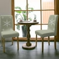 thumbnail image 3 of Chair Covers for Dining Room Set of 4,Christmas White Snowflakes Stretch Seat Protector Removable Washable Chairs Slipcovers for Kitchen Banquet Wedding Hotel,Winter Snow Seamless on Gray, 3 of 6
