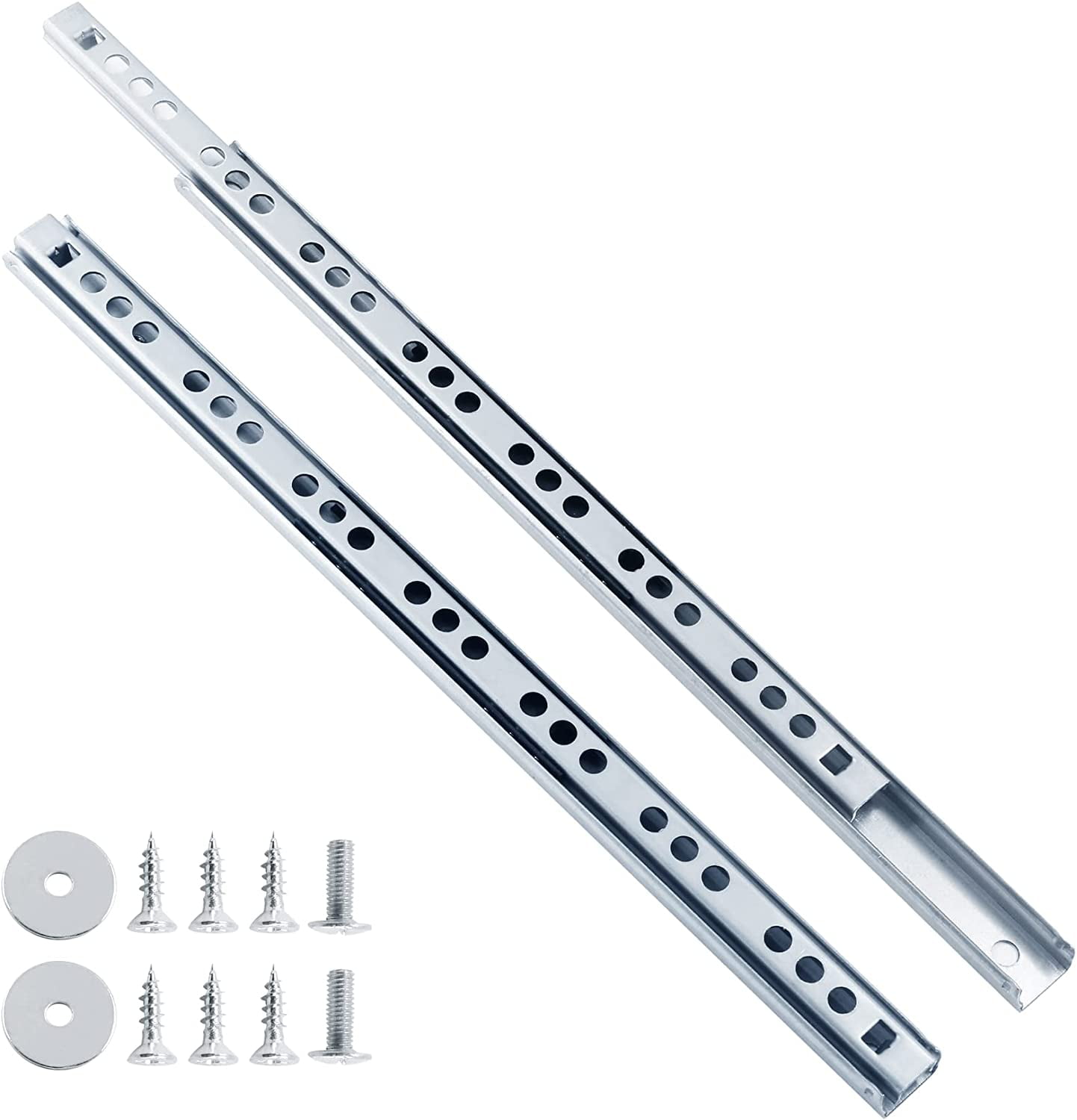 1 Pair Drawer Slides 9.68" Full Extension Slide Track Rail Ball Bearing