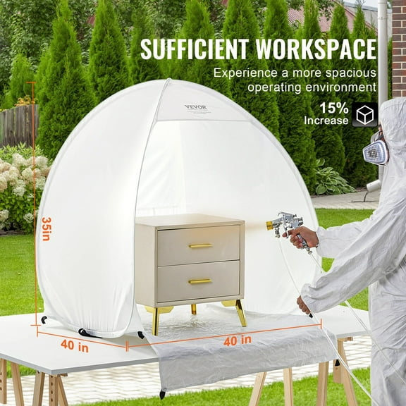 40x35x40 Inch Portable Spray Paint Tent Booth Pop Up Shelter – Ideal for Hobbyists & Crafters