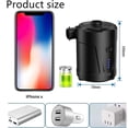 thumbnail image 2 of Electric Air Pump, 5200mAh Rechargeable Battery, Inflatable Mattress Inflator with 3 Air Nozzles, Fast Inflator for Inflatable Boat/Air Mattress, 2 of 5