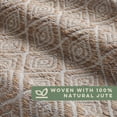 thumbnail image 6 of TOWN & COUNTRY TERRA Nalani Textured Diamond Hand-Knotted Flatwoven 100% Natural Jute Area Rug, Brown, 8'x10', 6 of 10
