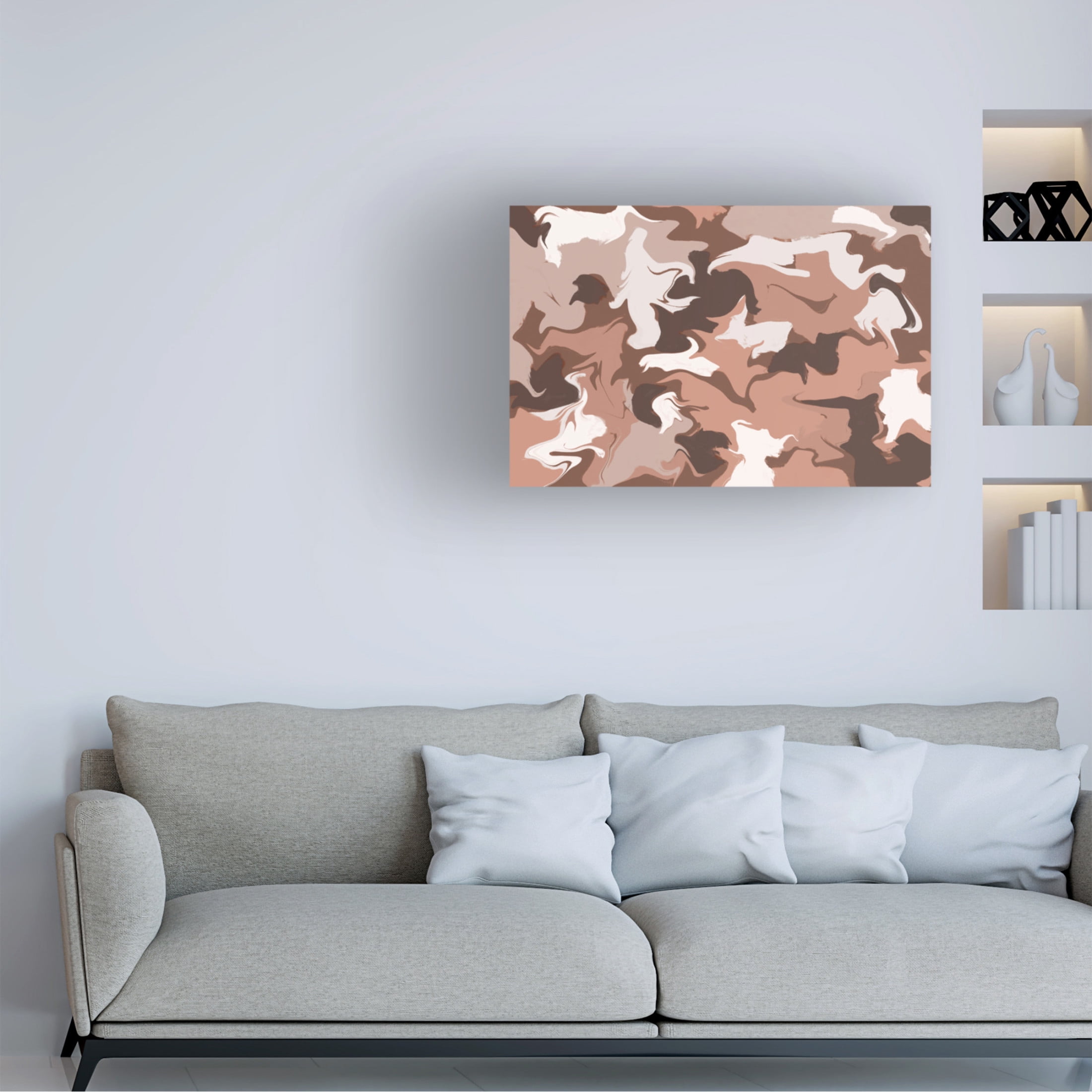 Canvas Wall Art - Treechild 'Mixed Pastel Colors Square' Wall Art for Living Room, Bedroom, or Office D?cor by Trademark Fine Art - 32 x 22 Inches