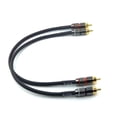 thumbnail image 3 of Suanqi Cable Rca A Rca Cable De Audio Estéreo De 1 Pie Cable 1Rca A 1Rca Corto Aplicar Con Altavoz Amp Tocadiscos Receptor Cine En Casa Subwoofer Doble Blindado Paquete De 2., 3 of 5