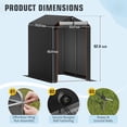thumbnail image 7 of Homall Outdoor Storage Shed 3x6x5 ft Metal Carport with Durable Oxford Fabric Cover and Roll-Up Zipper Door, Waterproof UV Resistant Outdoor Storage shelter for Bike, Motorcycle, Garden Tools, Black, 7 of 7