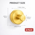 thumbnail image 5 of 2 Pack Suction Cup Hooks, No-Drill Wall Hooks for Glass, Tile & Mirror, Black Wreath Hanger for Front Door, Bathroom Shower Towel Hook, 5 of 7