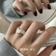 thumbnail image 3 of Anillo para mujer, anillo abierto ajustable, juego de 2 TUNC Sencillez, 3 of 3